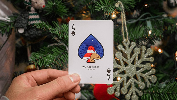 Orbit Christmas Playing Cards - Brown Bear Magic Shop