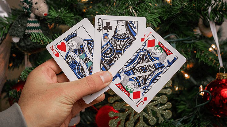 Orbit Christmas Playing Cards - Brown Bear Magic Shop