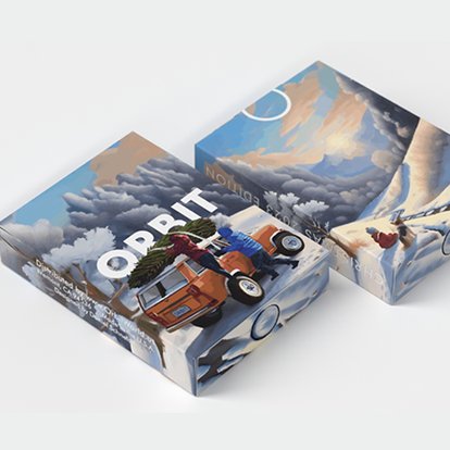 Orbit Christmas V3 Playing Cards - Brown Bear Magic Shop