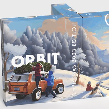 Orbit Christmas V3 Playing Cards - Brown Bear Magic Shop