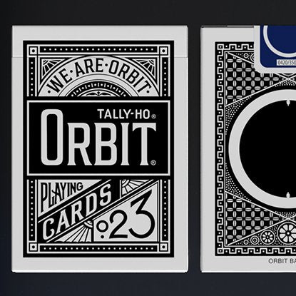Orbit Tally Ho Circle Back Black Playing Cards - Brown Bear Magic Shop