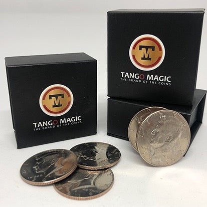 Perfect Shell Coin Set Half Dollar (Shell and 4 Coins D0201) by Tango Magic - Brown Bear Magic Shop