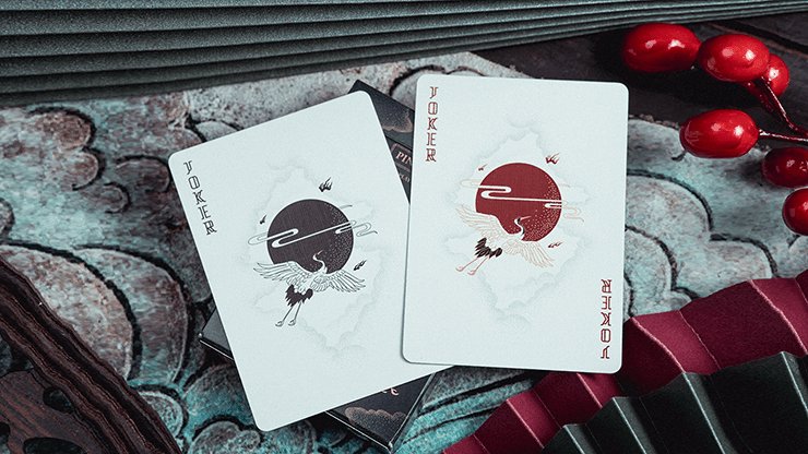 Pine Crane Playing Cards by Solokid - Brown Bear Magic Shop