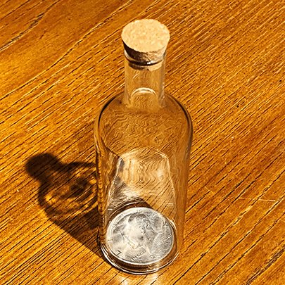 REAL COIN IN BOTTLE by Bacon Magic - Brown Bear Magic Shop