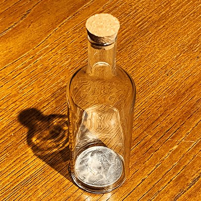 REAL COIN IN BOTTLE by Bacon Magic - Brown Bear Magic Shop