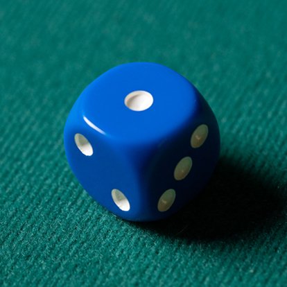 REPLACEMENT DIE WHITE (GIMMICKED) FOR MENTAL DICE by Tony Anverdi - Brown Bear Magic Shop