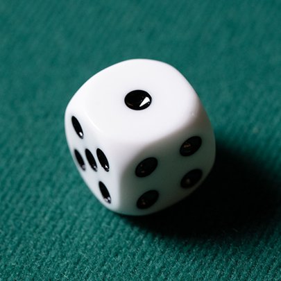 REPLACEMENT DIE WHITE (GIMMICKED) FOR MENTAL DICE by Tony Anverdi - Brown Bear Magic Shop