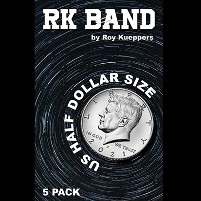 RK Bands Half Dollar Size For Flipper coins (5 per package) - Brown Bear Magic Shop
