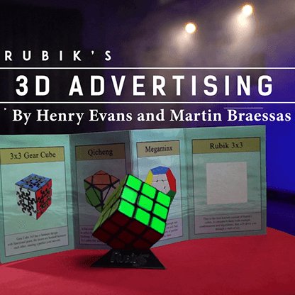 Rubik's Cube 3D Advertising by Henry Evans and Martin Braessas - Brown Bear Magic Shop