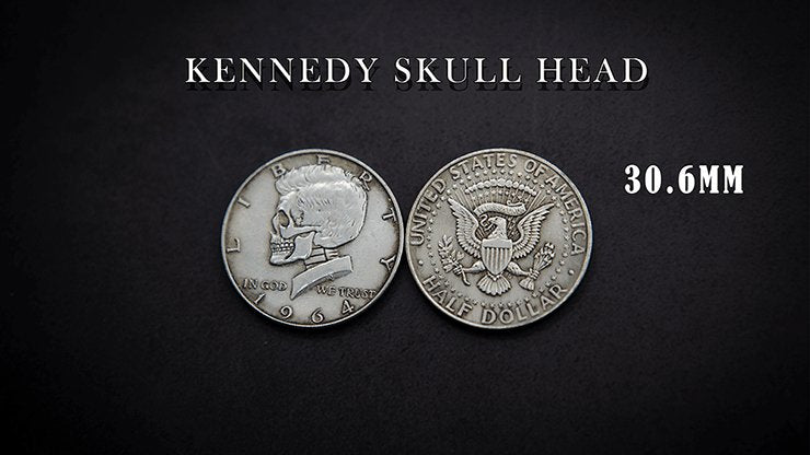 SKULL HEAD COIN by Men Zi Magic - Brown Bear Magic Shop