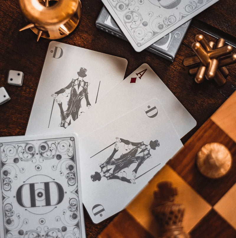 Smoke & Mirrors V8, Silver Standard Edition Playing Cards by Dan & Dave - Brown Bear Magic Shop