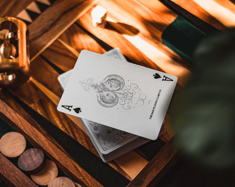 Smoke & Mirrors V8, Silver Standard Edition Playing Cards by Dan & Dave - Brown Bear Magic Shop