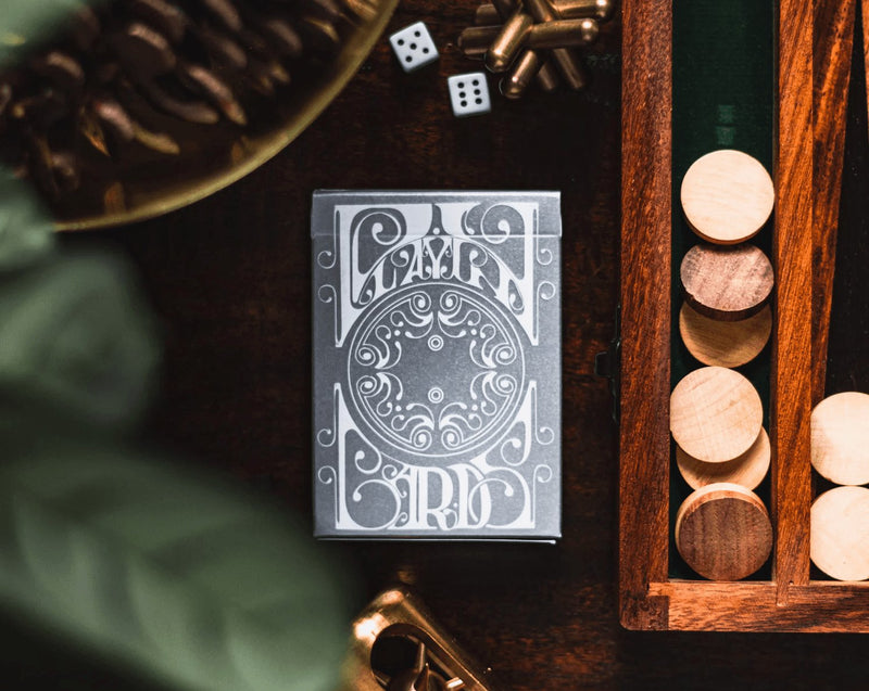 Smoke & Mirrors V8, Silver Standard Edition Playing Cards by Dan & Dave - Brown Bear Magic Shop
