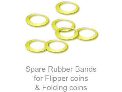 Spare Rubber Bands for Flipper coins & Folding coins - (15 per package) - Brown Bear Magic Shop