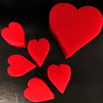 Sponge Heart Set (Red) by Goshman - Brown Bear Magic Shop