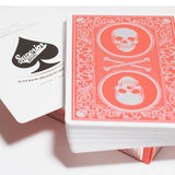 Superior Skull & Bones V2 (Red/Silver) Playing Cards by Expert Playing Card Co. - Brown Bear Magic Shop