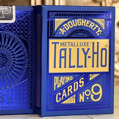Tally Ho Blue MetalLuxe Playing Cards by US Playing Cards - Brown Bear Magic Shop