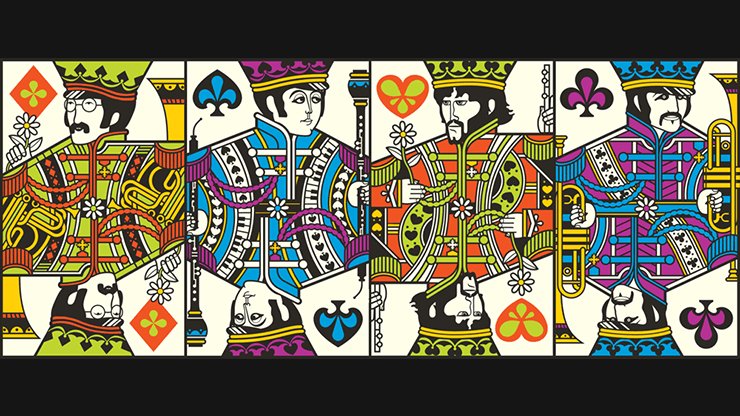 The Beatles Playing Cards - Pink by theory11 - Brown Bear Magic Shop