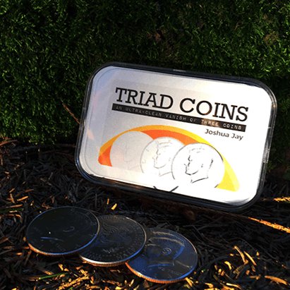 Triad Coins by Joshua Jay and Vanishing Inc. - Brown Bear Magic Shop