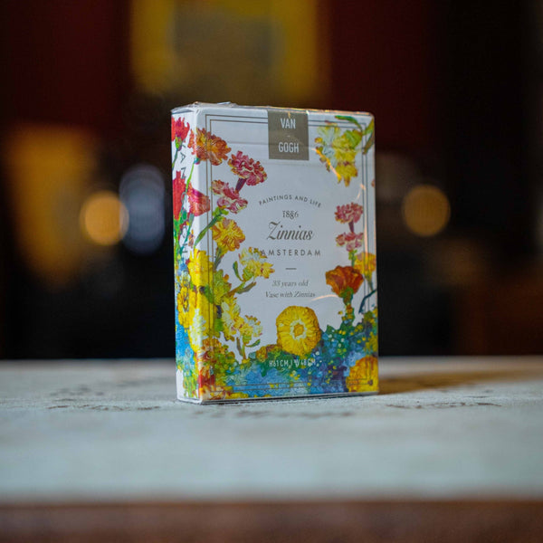 Van Gogh Zinnias Playing Cards - Brown Bear Magic Shop
