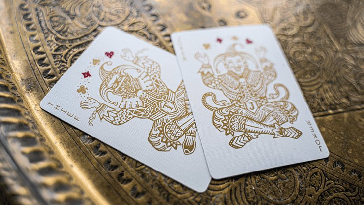 White Gold Edition V3 Playing Cards by Joker and the Thief - Brown Bear Magic Shop