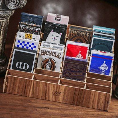 Wooden (Large- 40 Decks) Playing Card Display by TCC - Brown Bear Magic Shop
