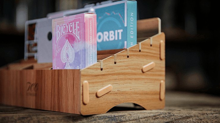Wooden (Small- 18 Decks) Playing Card Display by TCC - Brown Bear Magic Shop