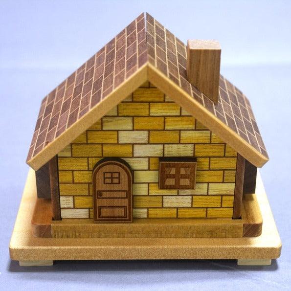 Yosegi Box - Secret box HOUSE - Brown Bear Magic Shop